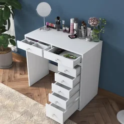 Kaptafel Wit Hout - 90x44,5x81,6cm - Beyas