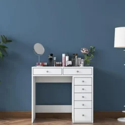 Kaptafel Wit Hout - 90x44,5x81,6cm - Beyas