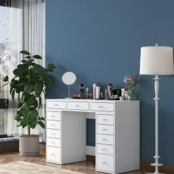 Kaptafel Wit Hout - 120x44,5x81,6cm - Beyas