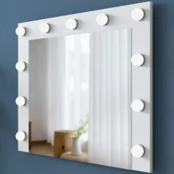 Kaptafel Wit/Glas - Incl. Spiegel - 90x44,5x79,8 - Beyas