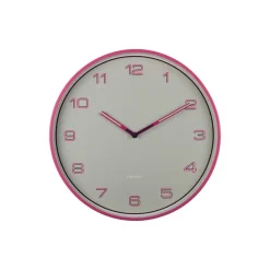 Karlsson - Wandklok Lined Numbers - Helderroze- Ø40cm