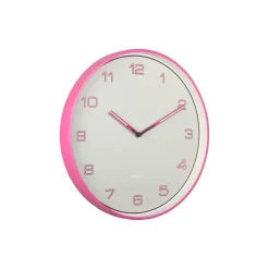 Karlsson - Wandklok Lined Numbers - Helderroze- Ø40cm
