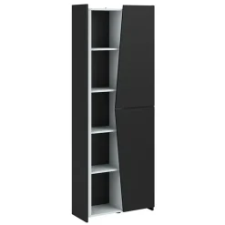 Kast Levi - zwart - 181x67x28 cm