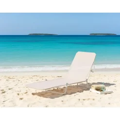 KASTORIA - Ligstoel - Beige - Mesh