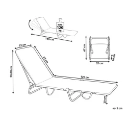 KASTORIA - Ligstoel - Beige - Mesh