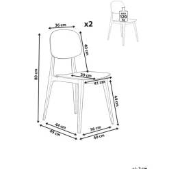 KATTAVIA - Tuinstoel set van 2 - Violet - Polypropyleen