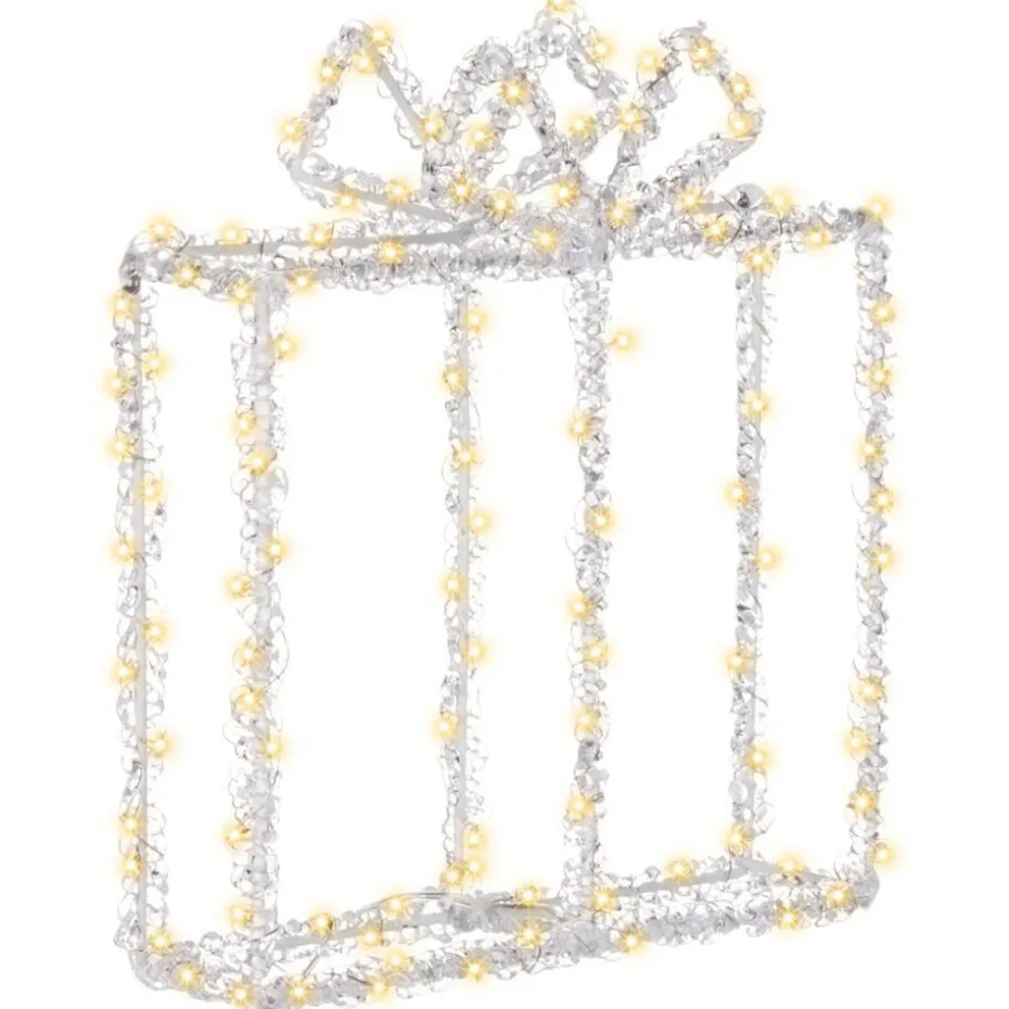 KEMI - LED kerstdecoratie - Wit - 22 x 6 x 25 cm - Metaal