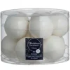 Kerstballen, 10 stuks - wit - Ø6 cm