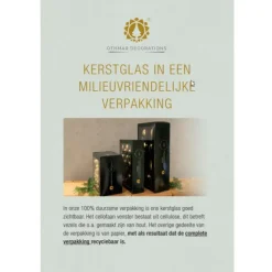 Kerstballen glas 15x-transparant parelmoer 4 cm- milieubewust