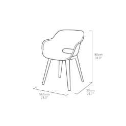 Keter Akola Tuinstoelen - 2 stuks -56.5x55x80cm - Vintage Green