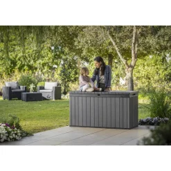 Keter Darwin Opbergbox - 570L - 142.5x65.5x78.2cm - Grijs