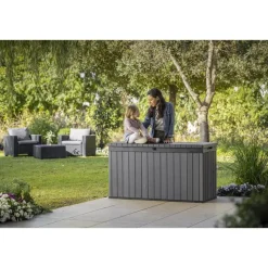 Keter Darwin Opbergbox - 570L - 142.5x65.5x78.2cm - Grijs