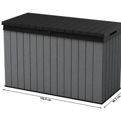 Keter Darwin Opbergbox - 670L - 142.5x65.5x89.52cm - Grijs