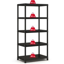 Keter Kunststof Stellingkast extra breed - 90x60x187cm - zwart