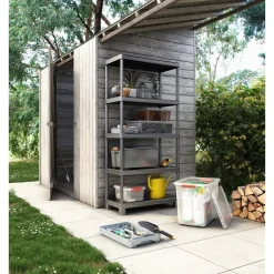 Keter Kunststof Stellingkast Tribac - Opbergrek - 90x45x182cm - zwart