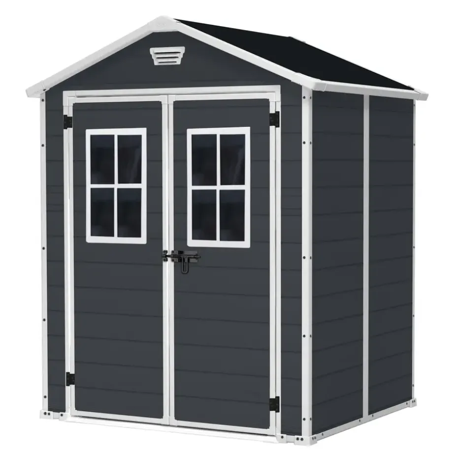 Keter Manor 65 Tuinhuis - 158x152x226 cm - Antraciet