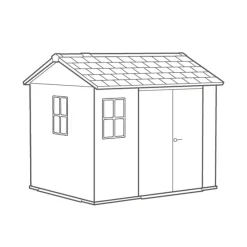 Keter Newton 975 Tuinhuis - 230x287x246cm - Grijs