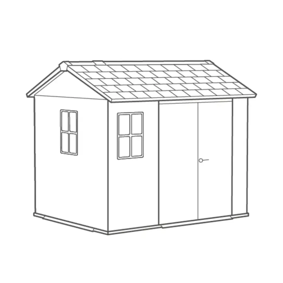 Keter Newton 975 Tuinhuis - 230x287x246cm - Grijs