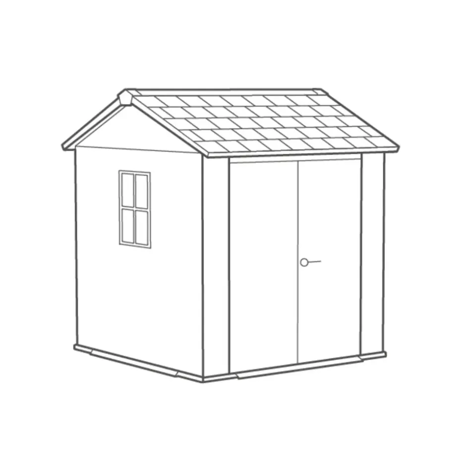 Keter Newton 775 Tuinhuis - 230x223,8x246cm - Grijs