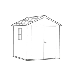 Keter Newton 757 Tuinhuis - 223,8x230x246cm - Grijs