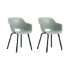 Keter Noa Tuinstoel - 2 stuks - 55x56.5x80cm - metalen onderstel - Vintage green