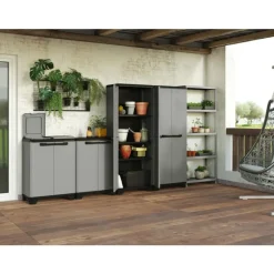 Keter Planet Lage Kast - 1 plank - 68x39x90cm - Grijs/Zwart