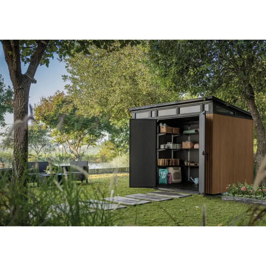 Keter Venetian Pent 97 Tuinhuis - 279x218x226cm - Bruin