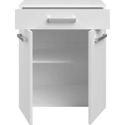 Keukenkastje Unya met wieltjes - 2 deuren & 1 lade - wit