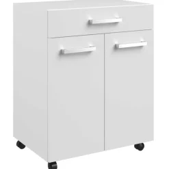 Keukenkastje Unya met wieltjes - 2 deuren & 1 lade - wit