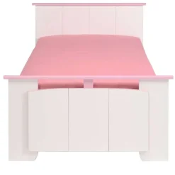 Kinderbed Kiki - wit/roze - 90x200 cm