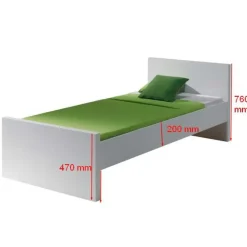 Kinderbed Lara 90x200 cm - wit