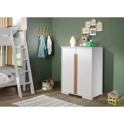 Kinderkledingkast London 98x56x116cm - wit