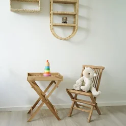 Kinderstoel Naturel Teakhout - Zithoogte 33cm - Toledo - Set van 2