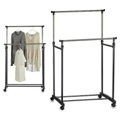 Kipit Kledingrek - mobiel - dubbele stang - 80 cm