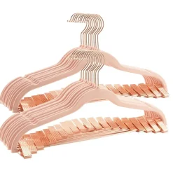 Kledinghangers - Broekhangers - 20 Stuks - Anti slip - Roze - Fluweel