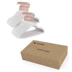 Kledinghangers voor Kinderen - Set van 50 - Fluweel - Anti-Slip - Wit