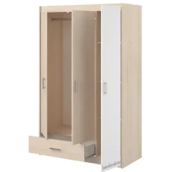 Kledingkast Charly 3-deurs - acaciakleur - 180x112x52 cm