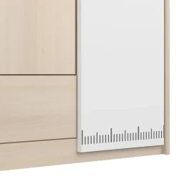 Kledingkast Charly 3-deurs - acaciakleur - 180x112x52 cm