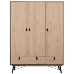 Kledingkast Kansas 3-deurs - eikenkleur - 200x150x60 cm