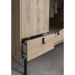 Kledingkast Kansas 3-deurs - eikenkleur - 200x150x60 cm