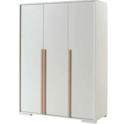 Kledingkast London 146cm met 3 deuren - wit