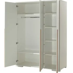 Kledingkast London 146cm met 3 deuren - wit