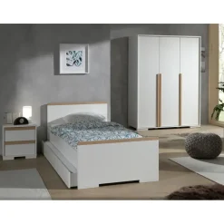 Kledingkast London 146cm met 3 deuren - wit