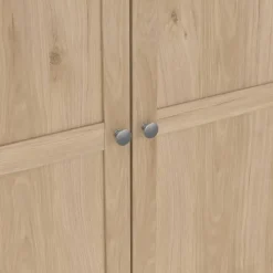 Kledingkast Lynn 4-deurs - eikenkleur - 200x196x62 cm