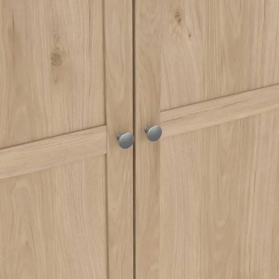 Kledingkast Lynn 4-deurs - eikenkleur - 200x196x62 cm