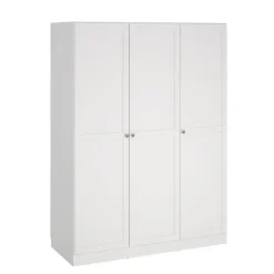 Kledingkast Lynn 3-deurs - wit - 200x147x62 cm