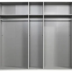 Kledingkast Milaan 5-deurs - wit - 208x225x58 cm