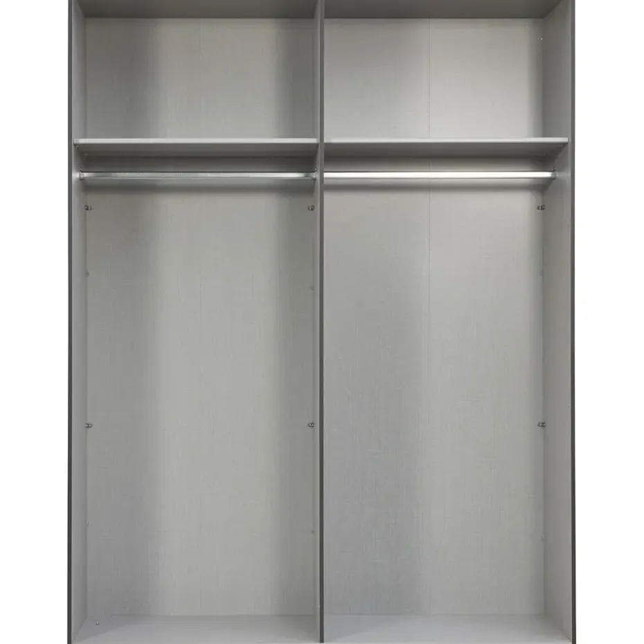 Kledingkast Milaan 4-deurs - grafiet/greige -236x180x58 cm