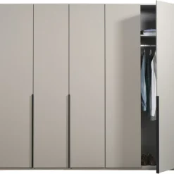 Kledingkast Milaan 5-deurs - greige - 208x225x58 cm