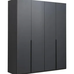 Kledingkast Milaan 4-deurs - grafiet - 236x180x58 cm